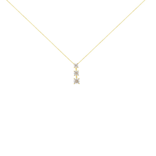 10K Yellow Gold 1/4 cttw Miracle-Set Brilliant Round Cut Diamond