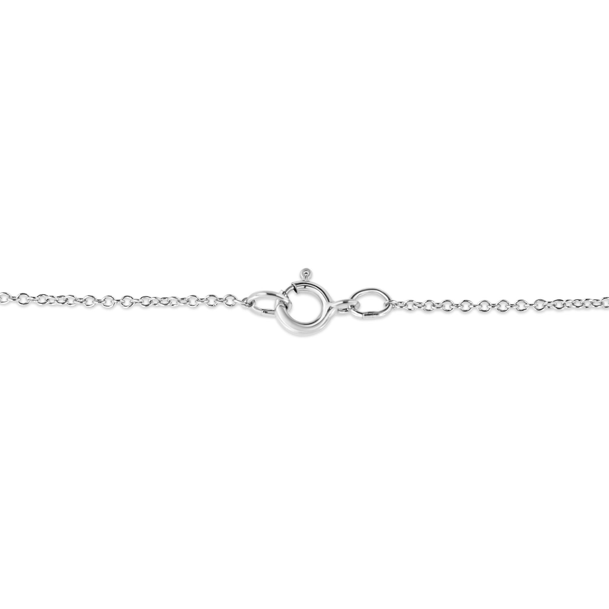 14K White Gold 1/4 Cttw Shared Prong Set Round-Ct Diamond 7 Stone