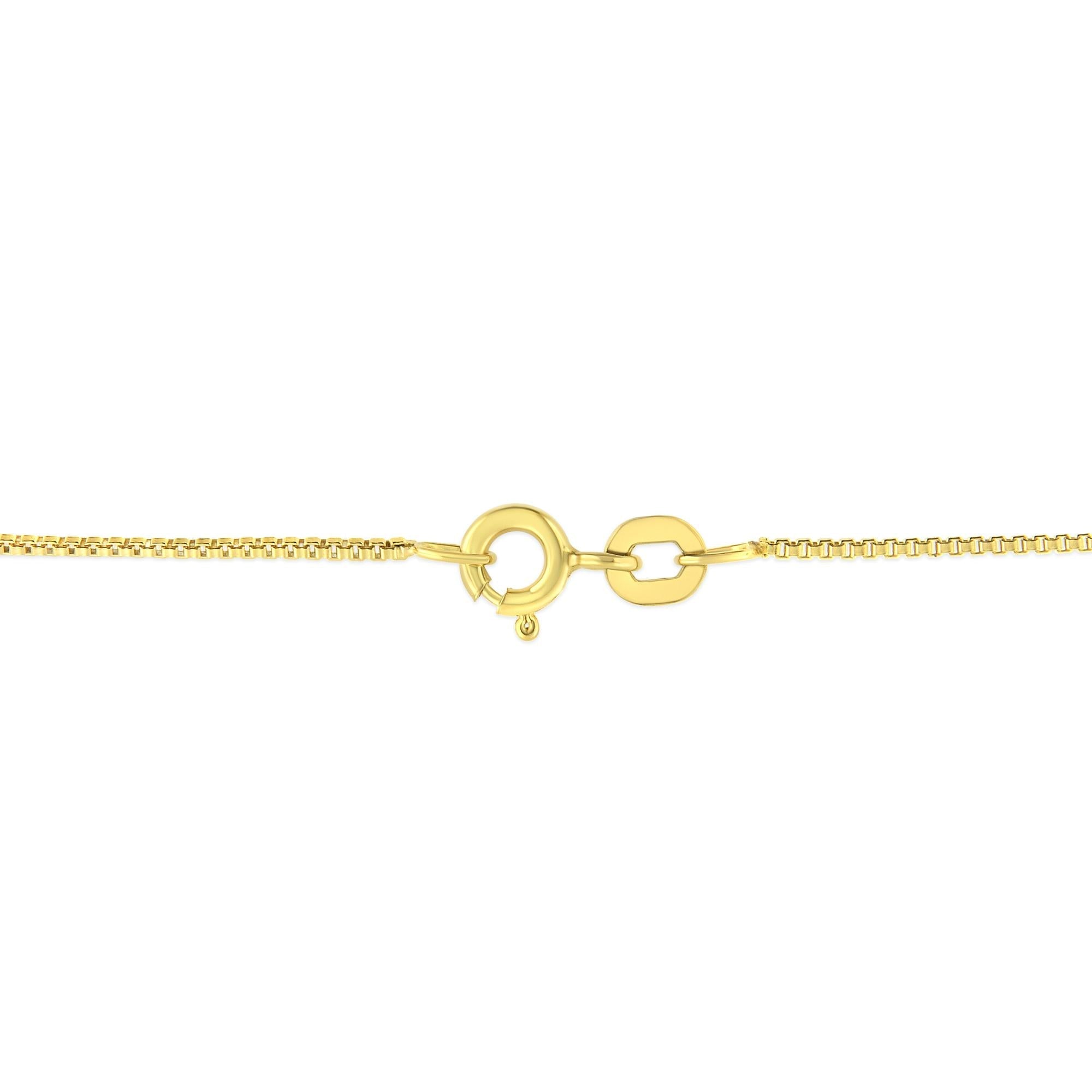 14K Yellow Gold 1/4 Cttw Prong Set Round-Cut Diamond 7 Stone Floral