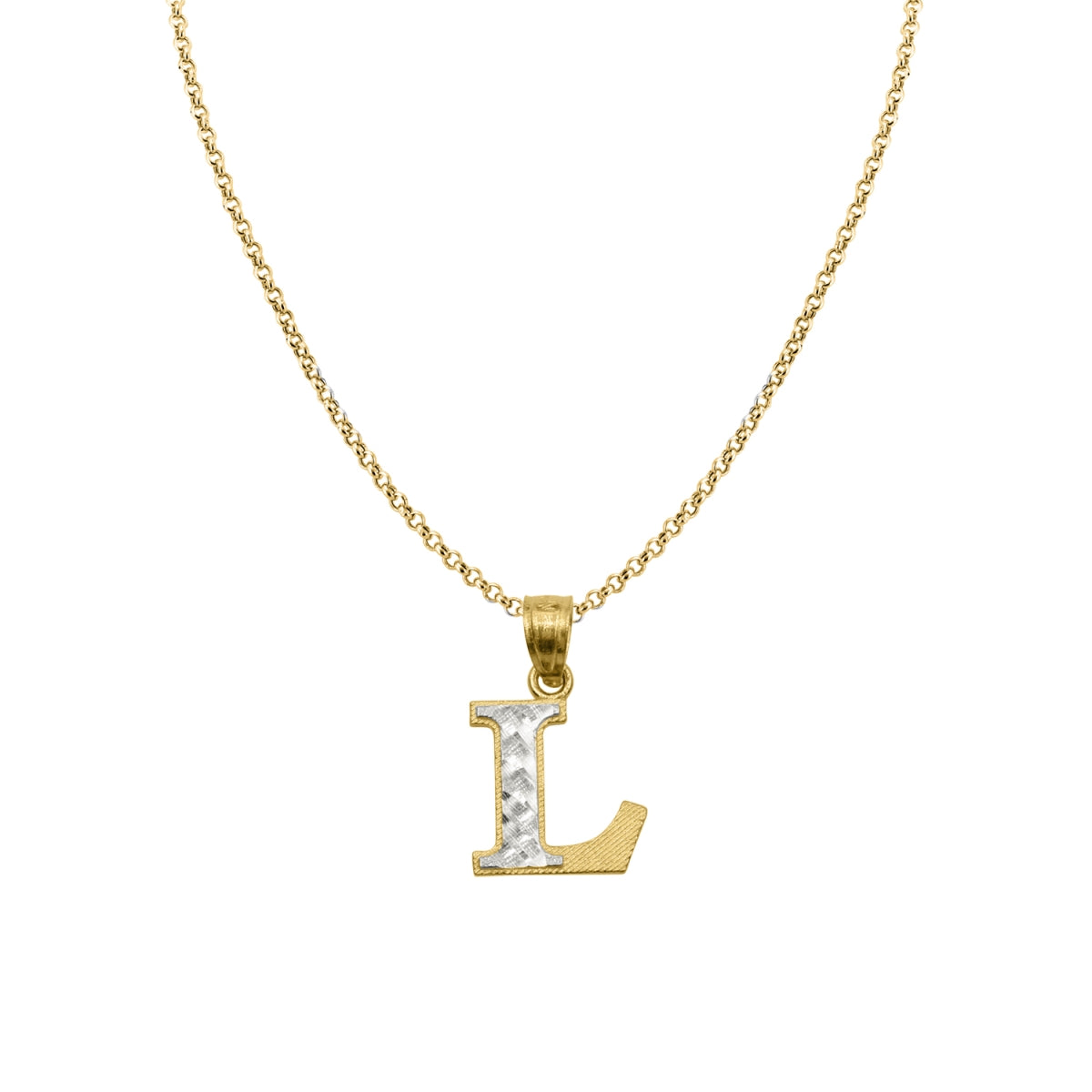 Precious Stars PT2056L-CH227-22 22 in. 14K Two Tone Gold Diamond-Cut I